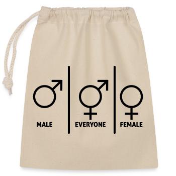 Symbole-hommes-femmes-plongeurs - Sac cadeau en coton avec cordon (25 x 30 cm) - nature - Devant