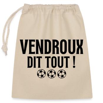 Vendroux, foot, fan de foot - Sac cadeau en coton avec cordon (25 x 30 cm) - nature - Devant