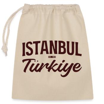 Istanbul Türkiye Vintage Script - Verschließbarer Geschenkbeutel aus Baumwolle (25x30cm) - Natur - Vorne