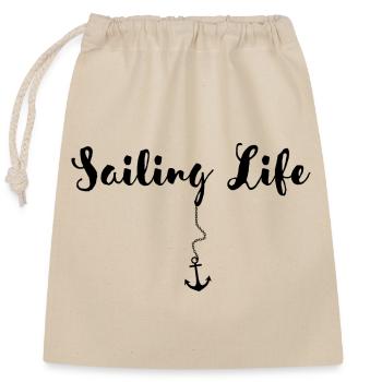 Sailing & Boating - Sail Love - Closable cotton gift bag (25x30cm) - nature - Front