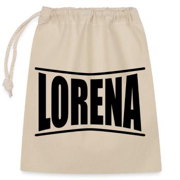 name t-shirt I love Lorraine t-shirt gift idea - Closable cotton gift bag (25x30cm) - nature - Front