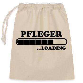 Pfleger Spruch Pflegekraft Lustig Pfleger Geschenk - Verschließbarer Geschenkbeutel aus Baumwolle (25x30cm) - Natur - Vorne