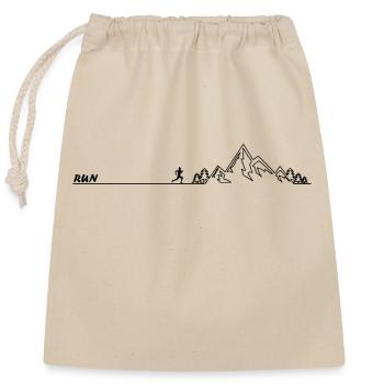 Trail Run Ultra Trail Running Montagne Trekking Course à pied - Sac cadeau en coton avec cordon (25 x 30 cm) - nature - Devant