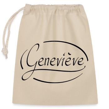Geneviève - Closable cotton gift bag (25x30cm) - nature - Front