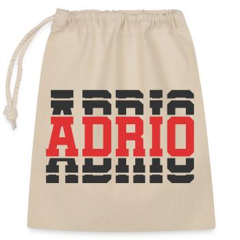 Idée cadeau t-shirt t-shirt texte empilé Adrio - Sac cadeau en coton avec cordon (25 x 30 cm) - nature - Devant