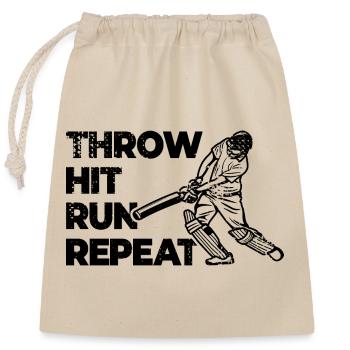 Cricket Techniques - Closable cotton gift bag (25x30cm) - nature - Front