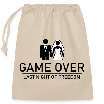 Partie terminée – Dernière nuit de liberté Hochzeit JGA - Sac cadeau en coton avec cordon (25 x 30 cm) - nature - Devant