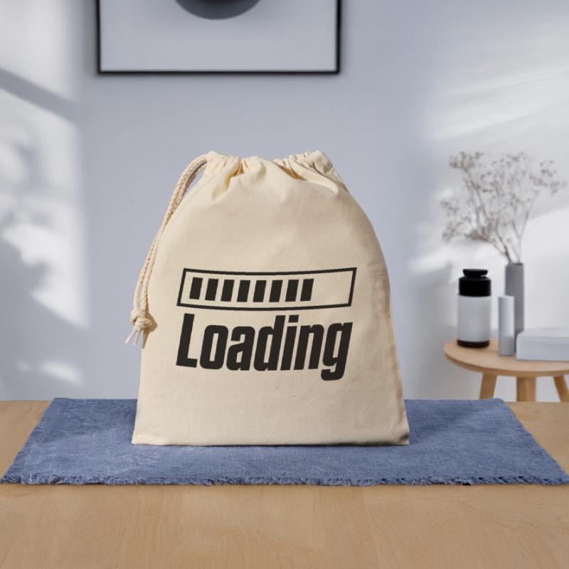 Loading Loading Bar Closable cotton gift bag (25x30cm)