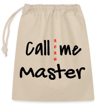 Master 2026 Graduation Graduation - Closable cotton gift bag (25x30cm) - nature - Front
