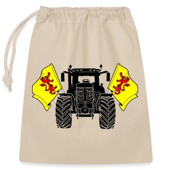 Sud Holland_Tractor_Pride - Sac cadeau en coton avec cordon (25 x 30 cm) - nature - Devant