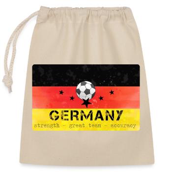 Germany Professional Football Team World Champion - Closable cotton gift bag (25x30cm) - nature - Front