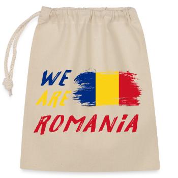 Nous sommes la Roumanie - Sac cadeau en coton avec cordon (25 x 30 cm) - nature - Devant