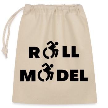 Every wheelchair user is a role model * - Closable cotton gift bag (25x30cm) - nature - Front