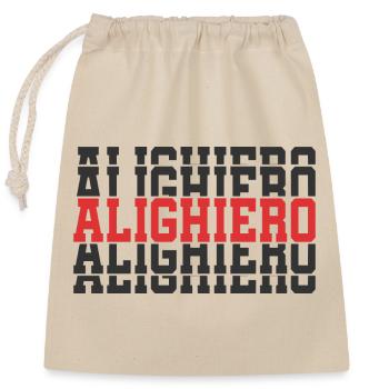 Alighiero t-shirt stacked text gift t-shirt - Closable cotton gift bag (25x30cm) - nature - Front