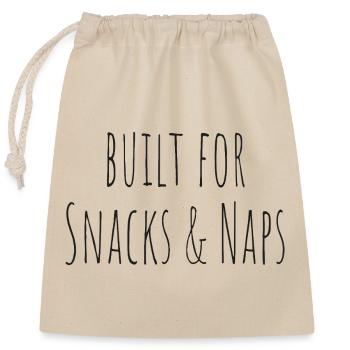 built for snacks and naps - Closable cotton gift bag (25x30cm) - nature - Front