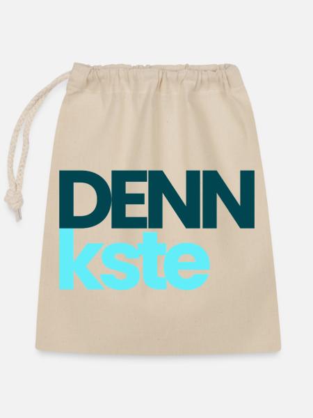 DENNkste Support Shirt - Verschließbarer Geschenkbeutel aus Baumwolle (25x30cm) - Natur