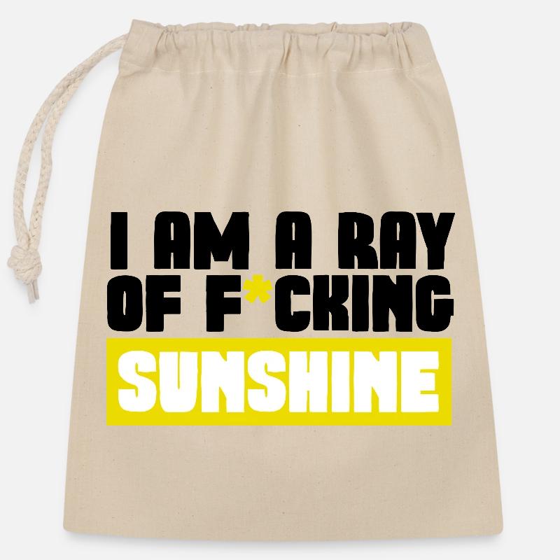 Sunshine - Closable cotton gift bag (25x30cm) - nature