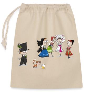 KVASS HUMORISTIQUE - Sac cadeau en coton avec cordon (25 x 30 cm) - nature - Devant
