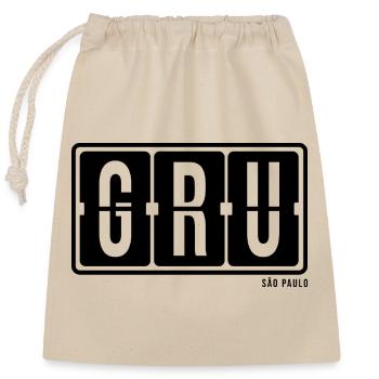 São Paulo GRU, City Souvenir T-Shirt, Cap, Socks - Closable cotton gift bag (25x30cm) - nature - Front