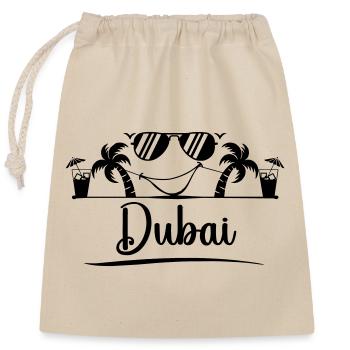 Dubai - Verschließbarer Geschenkbeutel aus Baumwolle (25x30cm) - Natur - Vorne