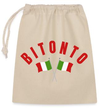 Bitonto a franchi les drapeaux italiens - Sac cadeau en coton avec cordon (25 x 30 cm) - nature - Devant