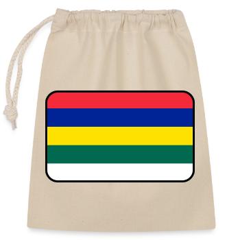 Logo du drapeau de Terschelling – Tenue de l’île - Sac cadeau en coton avec cordon (25 x 30 cm) - nature - Devant