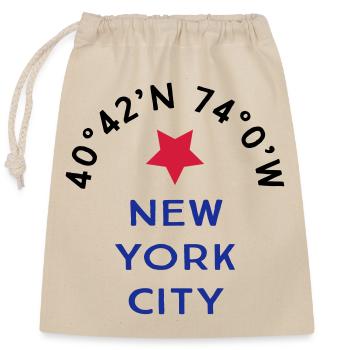 New York City - Sac cadeau en coton avec cordon (25 x 30 cm) - nature - Devant