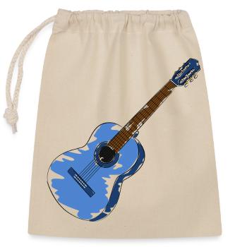 guitare - Sac cadeau en coton avec cordon (25 x 30 cm) - nature - Devant