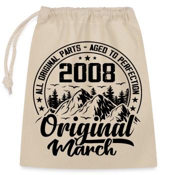 2008 March Original: 16 Year Old Birthday Gift - Closable cotton gift bag (25x30cm) - nature - Front