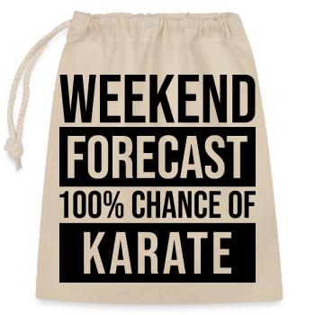 Karate - Verschließbarer Geschenkbeutel aus Baumwolle (25x30cm) - Natur - Vorne