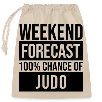 judo - Sac cadeau en coton avec cordon (25 x 30 cm) - nature - Devant