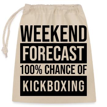 Kickboxer - Closable cotton gift bag (25x30cm) - nature - Front