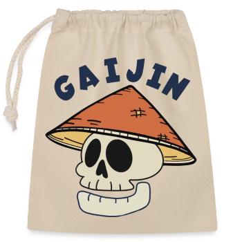 Gaijin Leader - Verschließbarer Geschenkbeutel aus Baumwolle (25x30cm) - Natur - Vorne