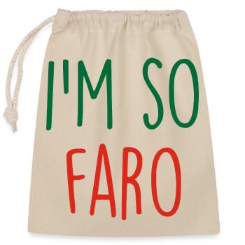 Faro Portugal - Closable cotton gift bag (25x30cm) - nature - Front