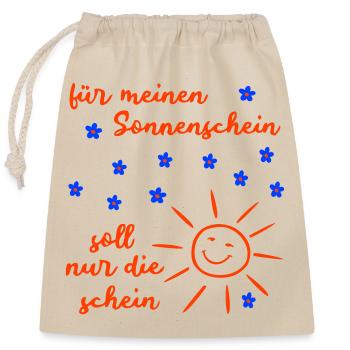 Sunshine - Closable cotton gift bag (25x30cm) - nature - Front