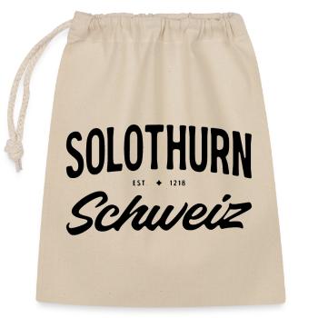 Police baptismale vintage de Solothurn, Suisse - Sac cadeau en coton avec cordon (25 x 30 cm) - nature - Devant