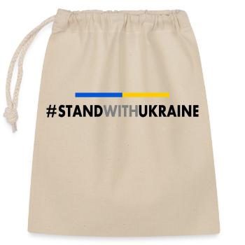 Stand with ukraine - Verschließbarer Geschenkbeutel aus Baumwolle (25x30cm) - Natur - Vorne