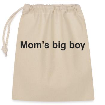 Mom's big boy - Closable cotton gift bag (25x30cm) - nature - Front