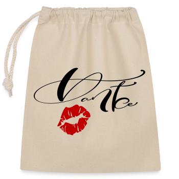 Thank you - Closable cotton gift bag (25x30cm) - nature - Front