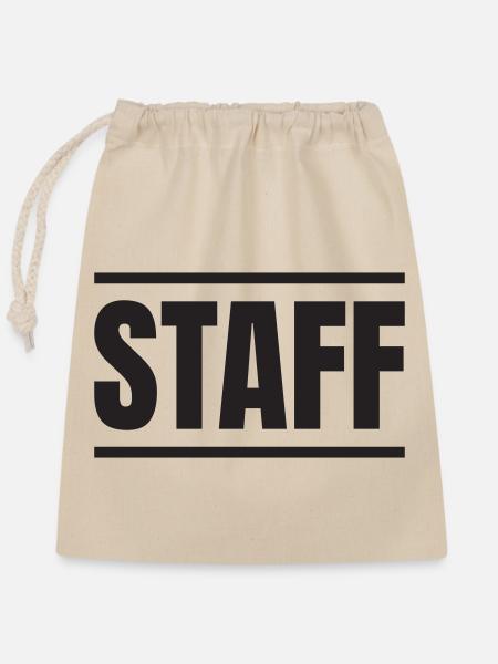 STAFF - Verschließbarer Geschenkbeutel aus Baumwolle (25x30cm) - Natur