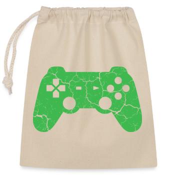 Controller Gaming - Closable cotton gift bag (25x30cm) - nature - Front
