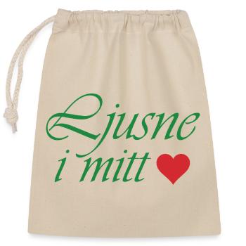 Illumine mon cœur - Sac cadeau en coton avec cordon (25 x 30 cm) - nature - Devant