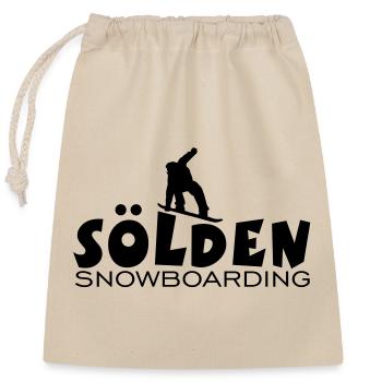 Sölden Snowboarding - Closable cotton gift bag (25x30cm) - nature - Front