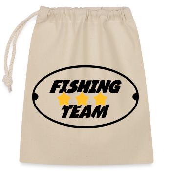 Fishing Team - Sac cadeau en coton avec cordon (25 x 30 cm) - nature - Devant