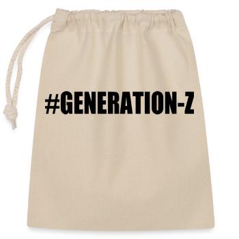 Generation z - Verschließbarer Geschenkbeutel aus Baumwolle (25x30cm) - Natur - Vorne
