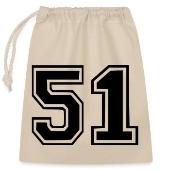 51 - Sac cadeau en coton avec cordon (25 x 30 cm) - nature - Devant