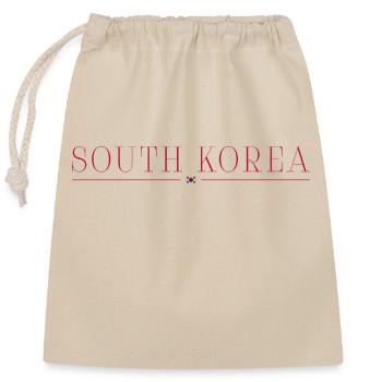 I love South Korea - Closable cotton gift bag (25x30cm) - nature - Front
