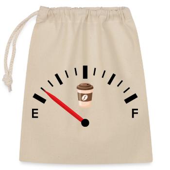 Gauge Auto Kaffee Humor Lustiger Kaffee Geschenk Kaffee - Verschließbarer Geschenkbeutel aus Baumwolle (25x30cm) - Natur - Vorne