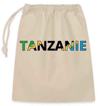 Flag of Tanzania - Closable cotton gift bag (25x30cm) - nature - Front