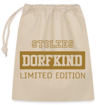 Stolzes Dorfkind Limited Edition  - Verschließbarer Geschenkbeutel aus Baumwolle (25x30cm) - Natur - Vorne